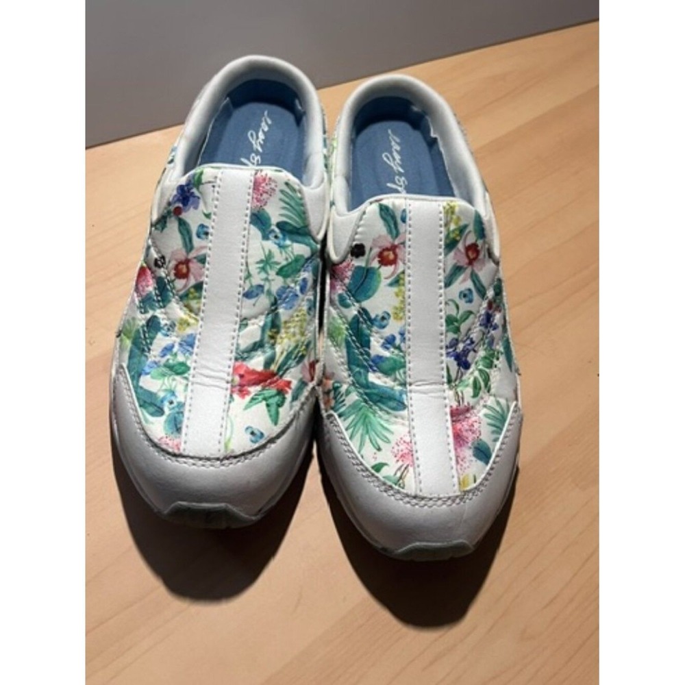 EASY SPIRIT Women's‎ Size 6.5 Clogs Floral slip-on mule sneakers Travel time